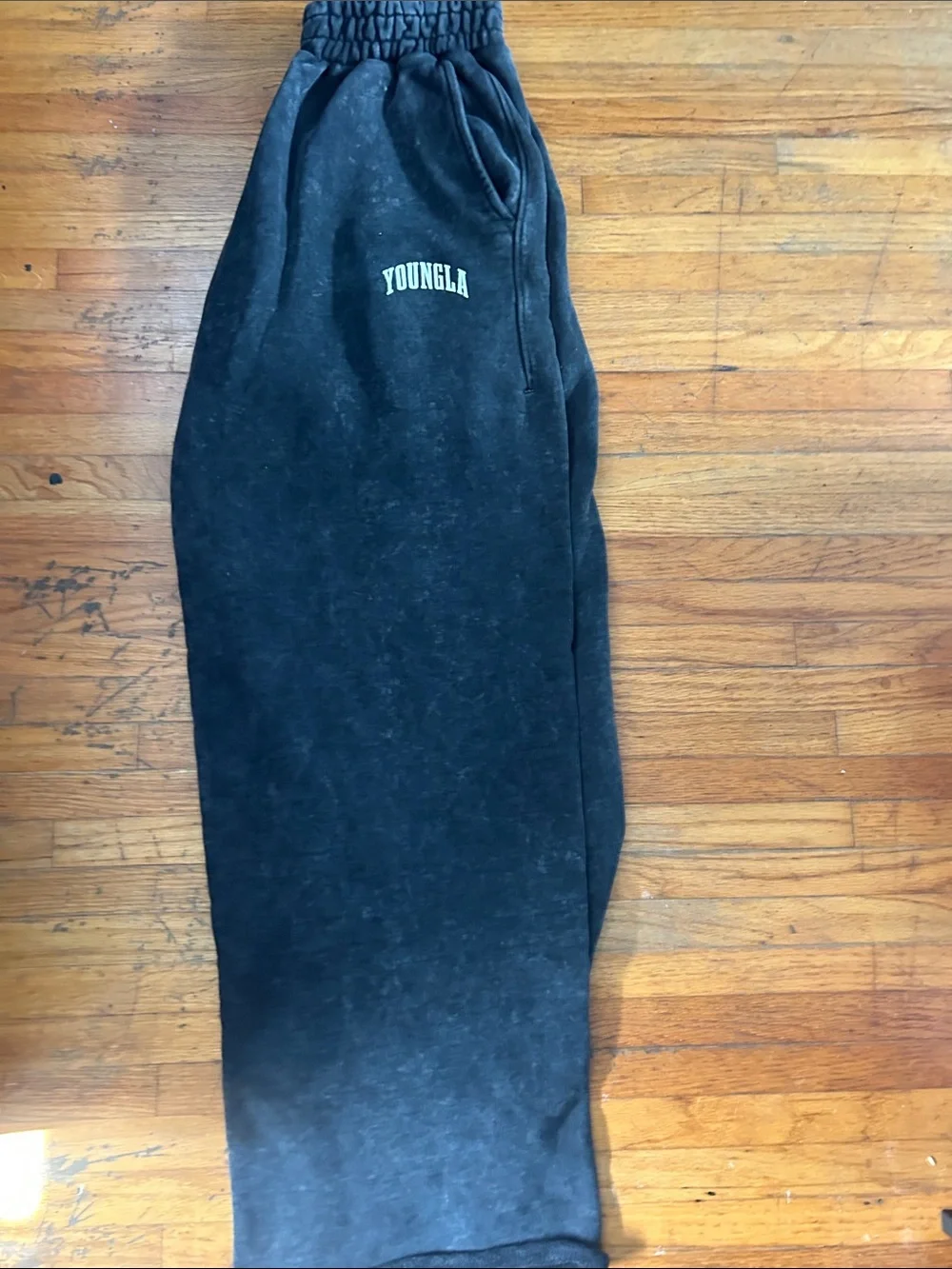 YOUNGLA Men’s Washed sweatpants Gym brand